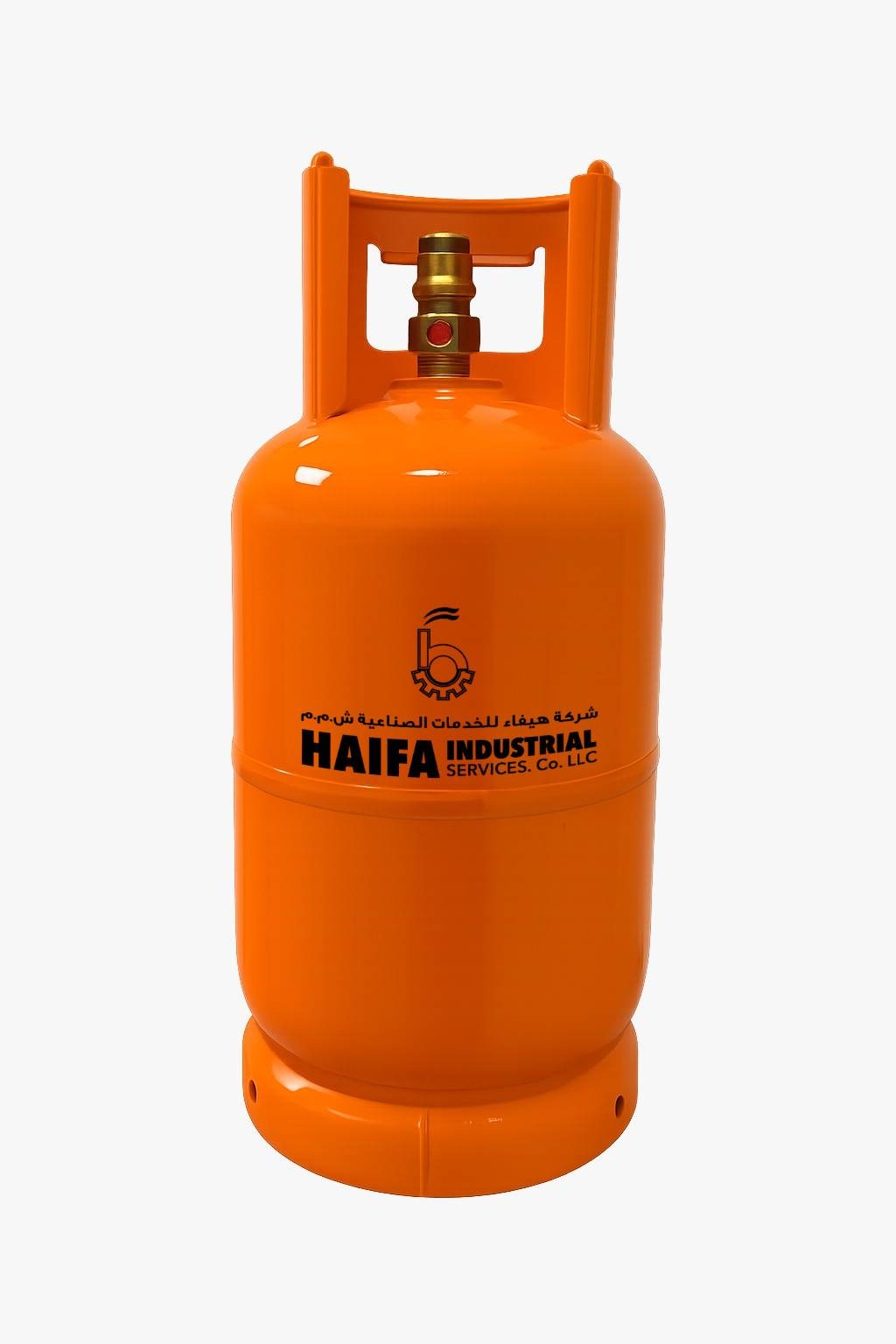 12 L-5 Kg LPG camping cylinder with size and dimensions displayed